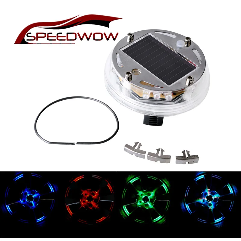 SPEEDWOW 1 шт. 4 режима 12 LED Авто Солнечная энергия вспышка колесо шина лампа авто