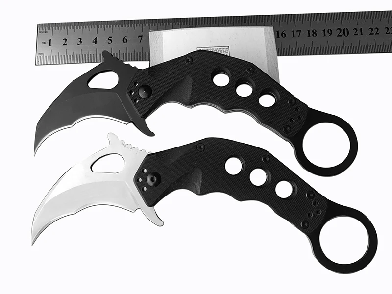 Karambit нож AUS 8 лезвие 59HRC G10 ручка складной хороший EDC инструмент Открытый Отдых