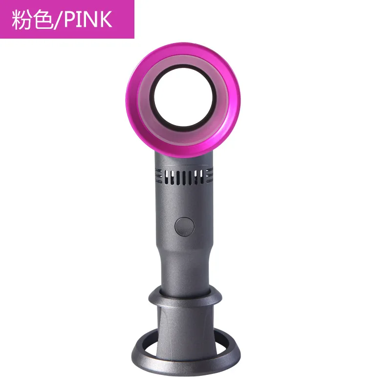 Pink Мини ручной вентилятор USB голые летний вентилятор Портативный Перезаряжаемые кондиционер для домашнего офиса траве с держатель телефона - Цвет: Pink