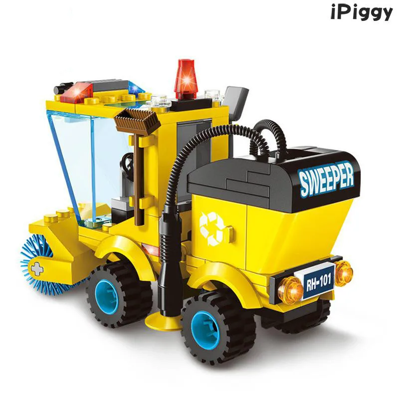 IPiggy 2018 102 шт. DIY образовательный Строительный кирпич строительный блок уборочная