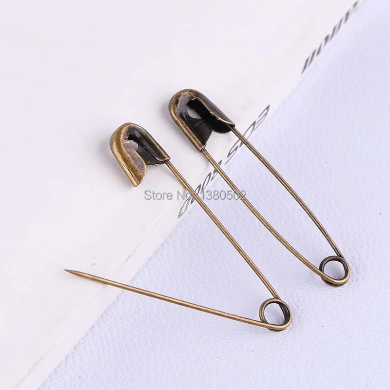 

100 шт./лот Мини Маленькие бронзовые цветные защитные булавки brooch28 * 6 мм для этикеток