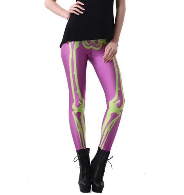 Jogger Leggins Sport Sexy Trousers Skeleton Leggings Elastic Digital Printing Jeggings Fitness Gym Clothes Women | Женская одежда
