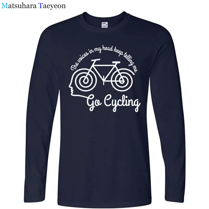 

Casual tshirt Long sleeves Voices In My Head Cyclinger MENS RLTW T-SHIRT Tee Cycle Cyclinger Bicycle Birthday Print T Shirt T166