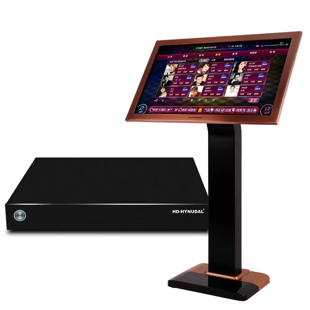 HD HYNUDAL профессиональная караоке машина для HDD домашний KTV плеер 4 ТБ с 80K песнями 21 5