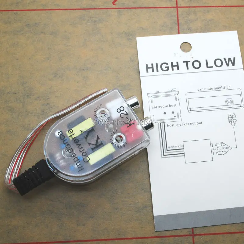 Автомобильный Динамик к RCA адаптер высокого низкому разъему Авто линейный