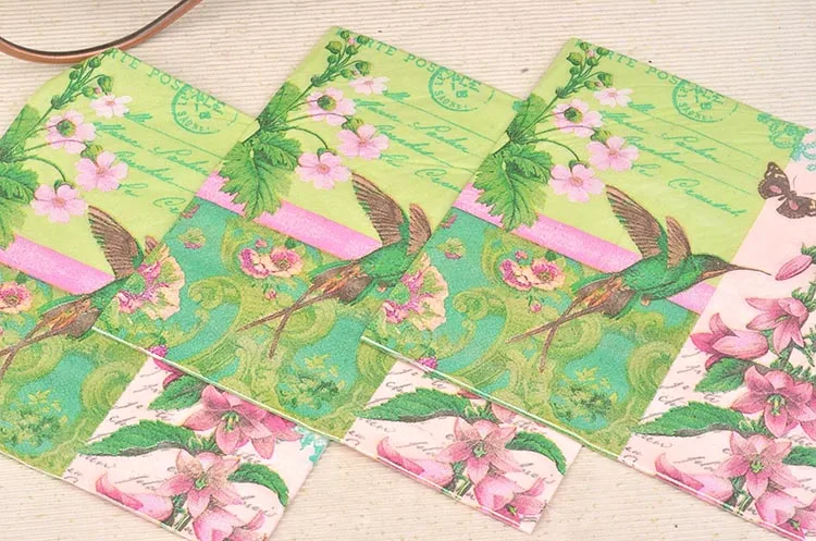 2018 Новый Лили жаворонок цветок Праздничная бумажная салфетка и вечерние ткань