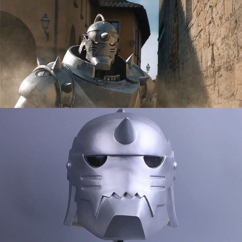 2017 цельнометаллическая маска алхимика для косплея Альфонс Элрик Шлем Хэллоуин