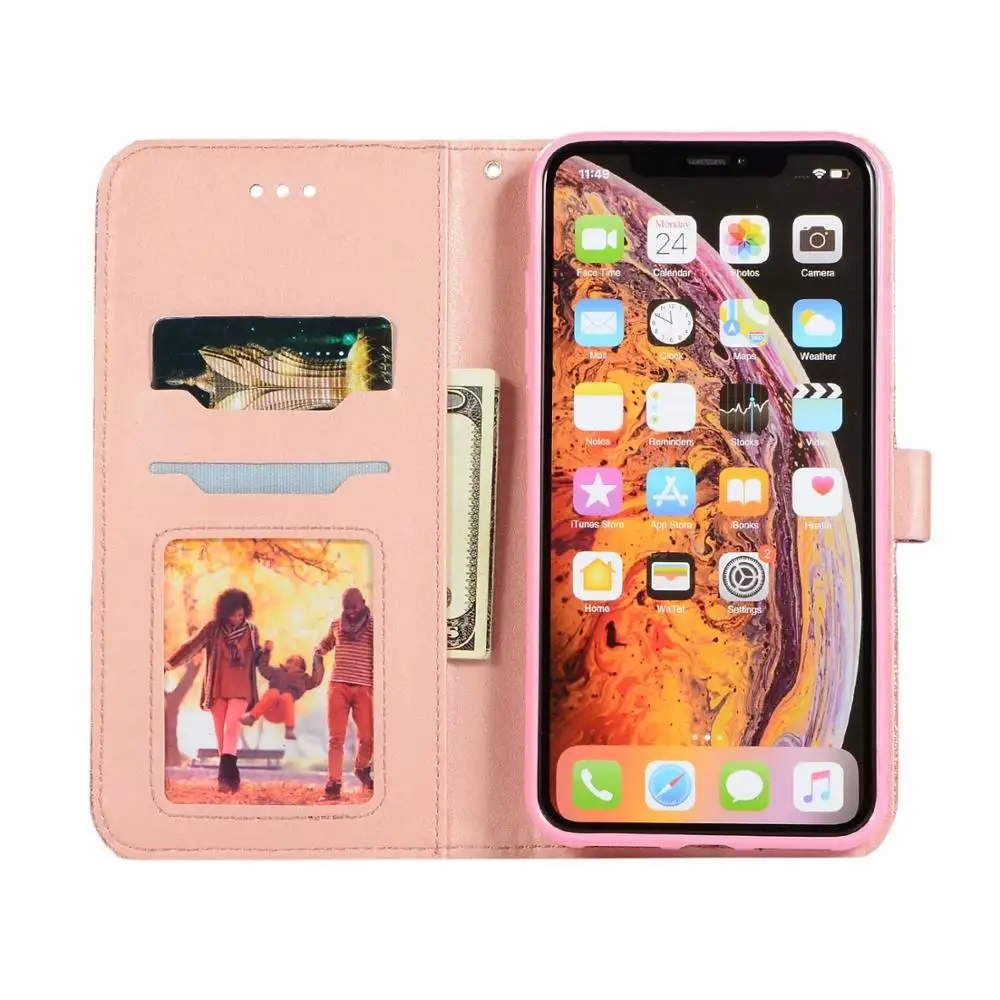 Чехлы для телефонов LANCASE для IPhone X/XS/XR/XS MAX, блестящий кожаный чехол-портмоне для карточек, чехол для Apple IPhone