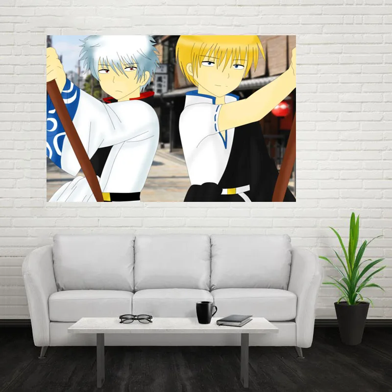

Красивый постер Gintama на заказ, холст, постер, искусство, ткань, настенный постер, печать отделочная ткань для дома