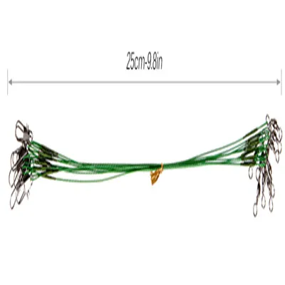 25cm Lixada 10 шт Анти-укус Стальная проволока 15/20/25 см блесны рыболовные провода буровая установка с защелками и шарнирами подключения рыболовный крючок рыболовный лидер - Цвет: 25cm