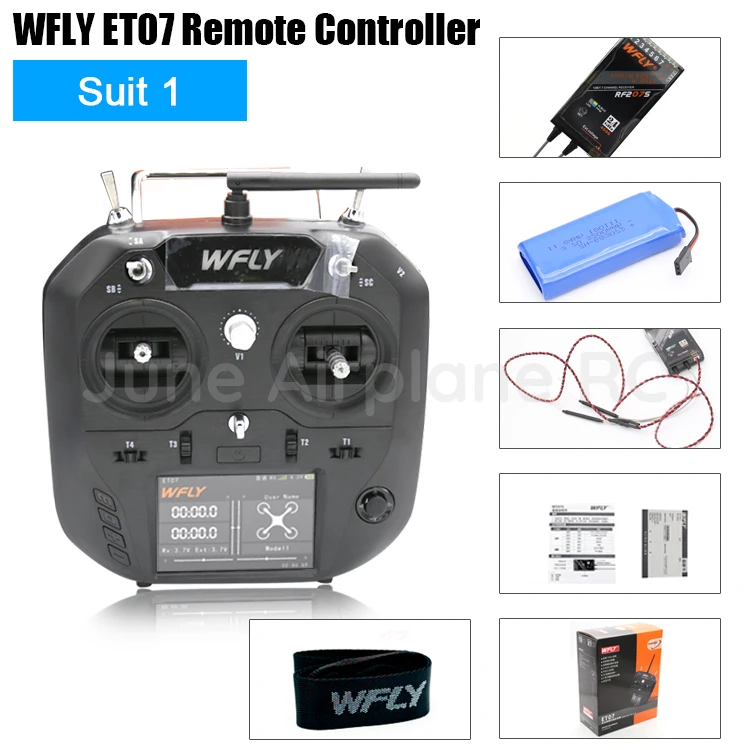 Радиоуправляемый передатчик WFLY ET07 10 каналов 2 4 ГГц + сигнал WBUS/PWM RF207S приемник для