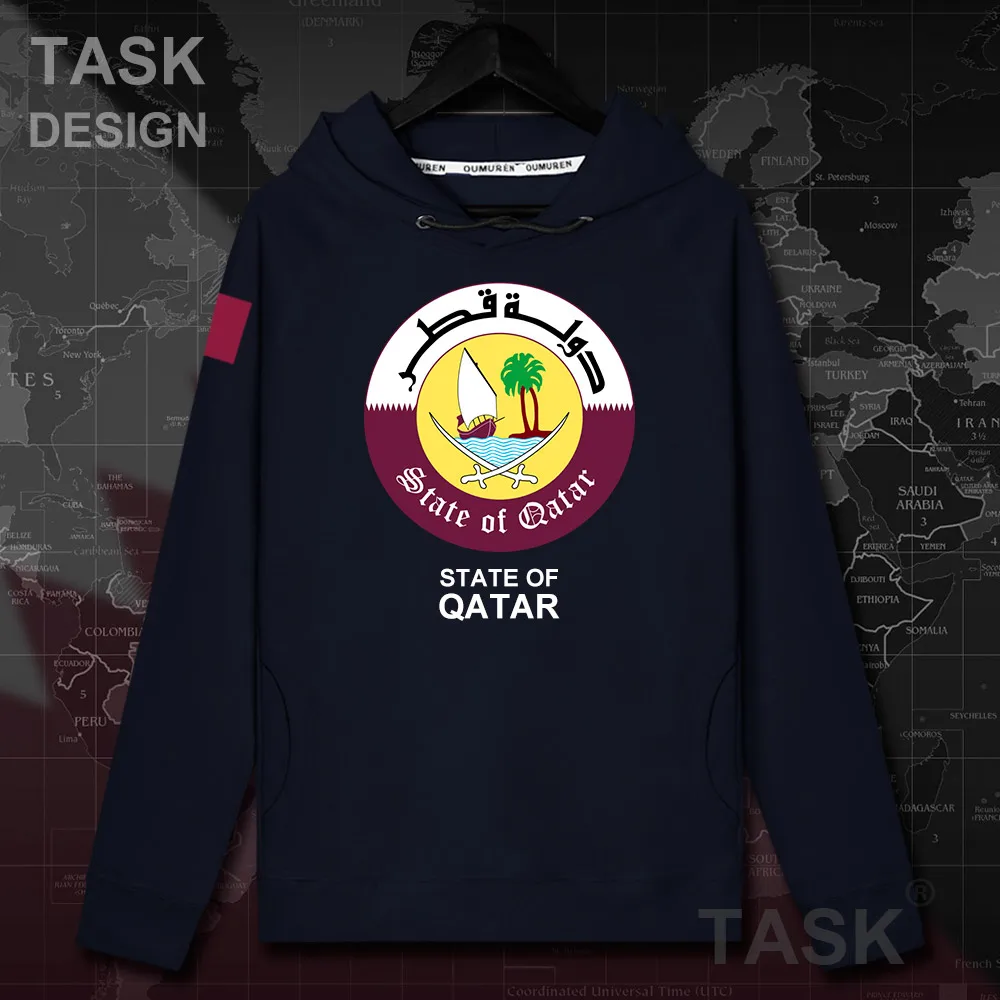 Qatari daulat QA/мужская толстовка с капюшоном пуловеры худи осеннее пальто уличная