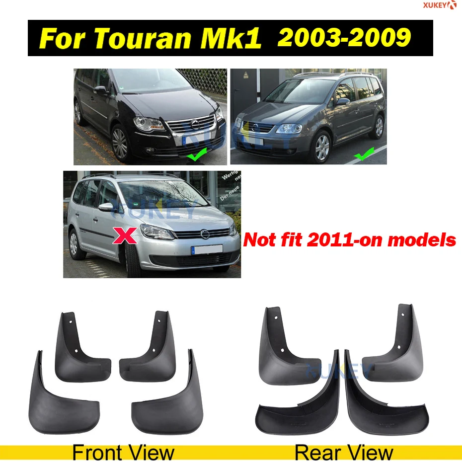 03-09 touran mk1 Автомобильные Брызговики для Vw T-roc Troc Touran Tiguan Sharan Atlas Teramont Caddy для Touareg MK1 MK2 Брызговики - Цвет: 03-09 touran mk1