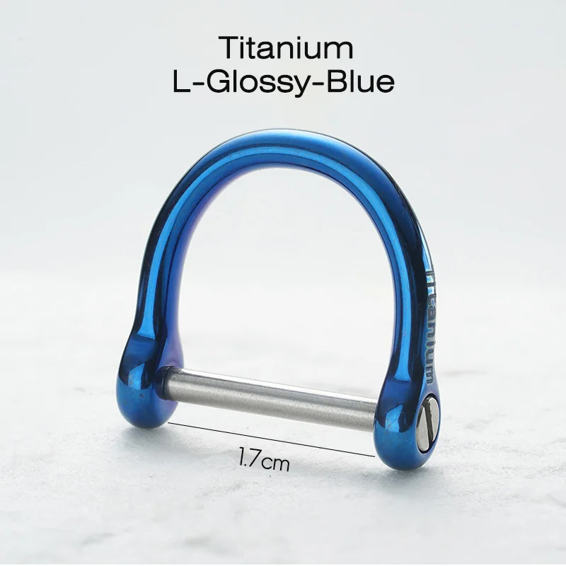 Titanium-L-G-B Настоящий титановый автомобильный брелок, пряжка подковы, легкий титановый брелок, цветные брелки, инструмент Quickdraw, креативный подарок бойфренду - Цвет: Titanium-L-G-B