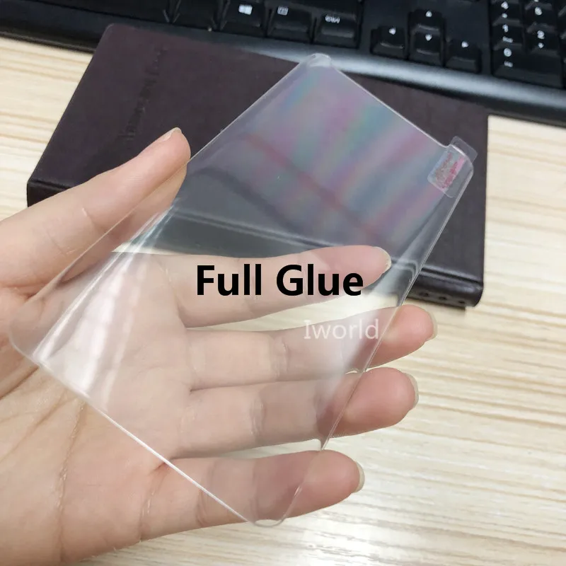 50 шт. изогнутые края полностью клей прозрачное закаленное стекло для Samsung Galaxy S8 S9