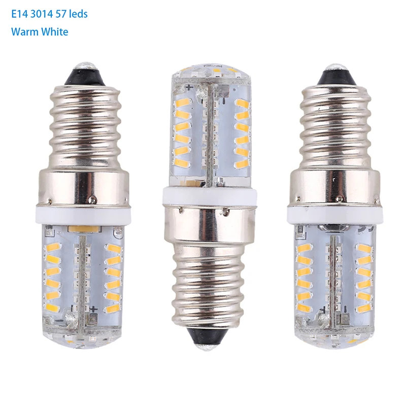 Joneaz 4x ampoule led e14 bulbs lamp Ac Dc 12 volt 5w silicone corn light 3014 57 leds candle Chandelier Crystal Ceiling lamps | Лампы и