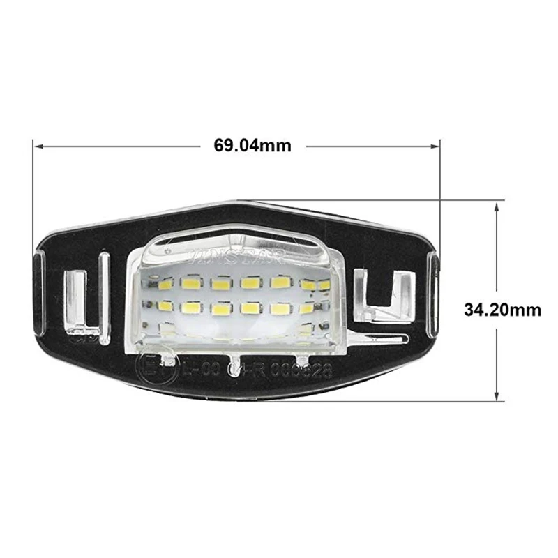2X лампочка для номерного знака в сборе 12В 18SMD светодиодные лампы Honda Civic Pilot Accord