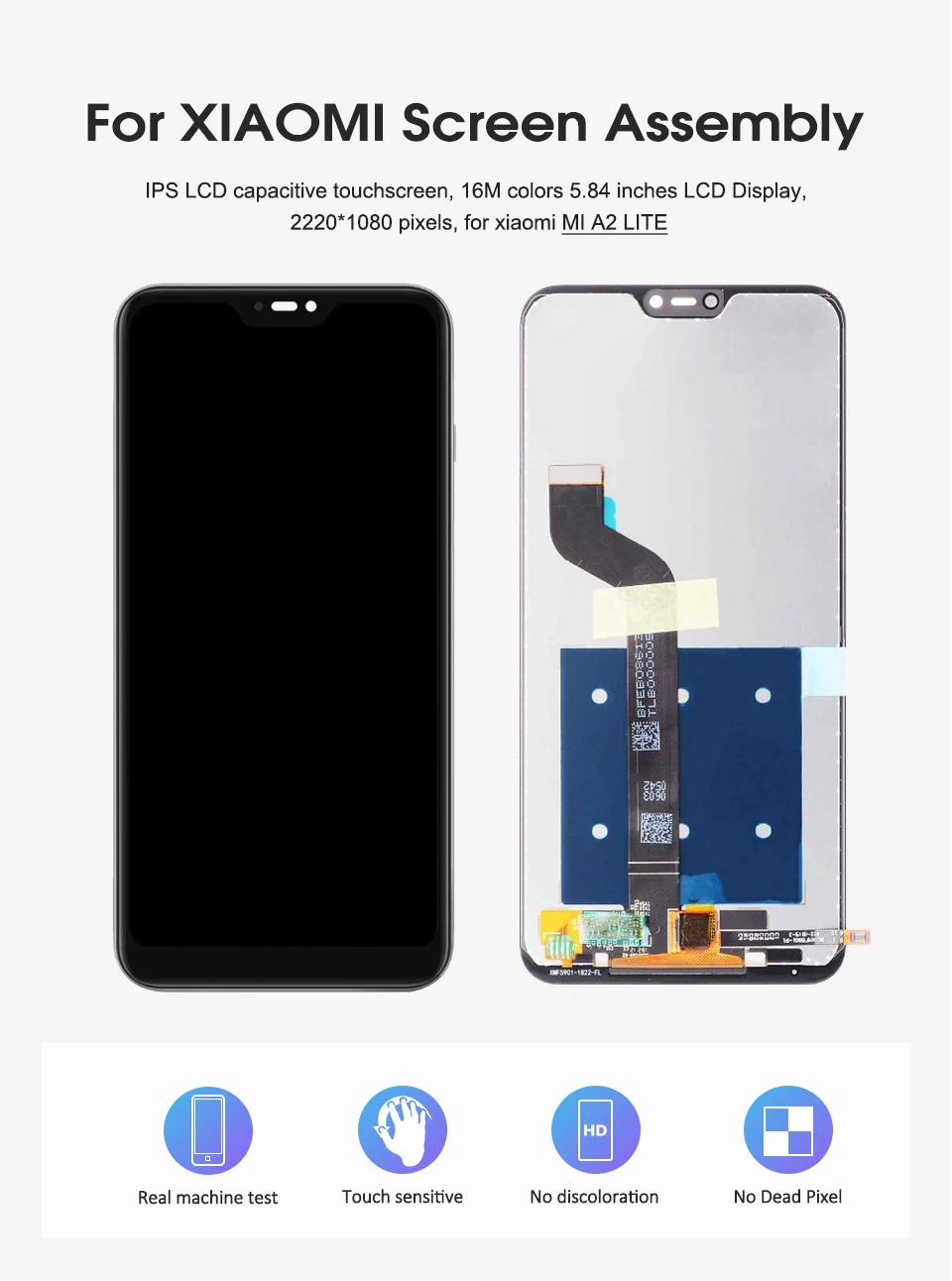 5,84 дюймов дисплей для Xiaomi mi A2 Lite дисплей сенсорный экран дигитайзер Замена для Xiao mi Red mi 6 Pro lcd mi A2 Lite lcd