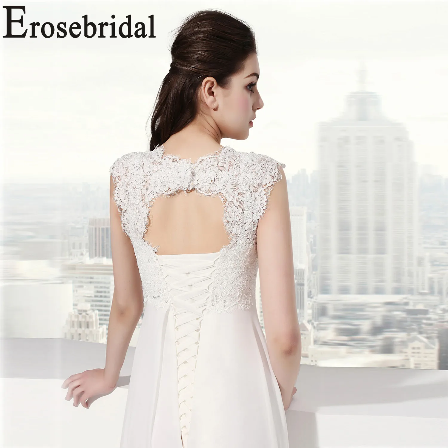 Erosebridal белый цвет слоновой кости свадебное платье новый дизайн 2018 Классическая