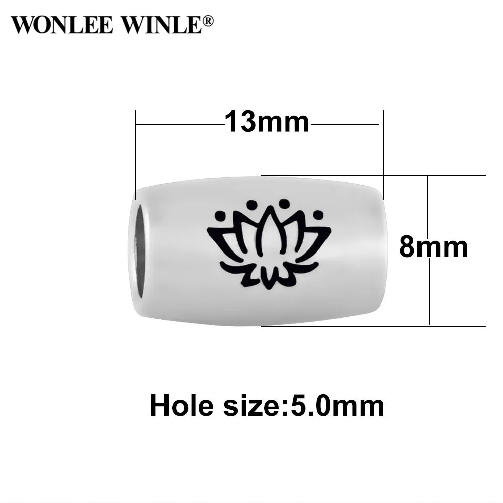 Wonlee Winle 316l цилиндрические узоры для йоги из нержавеющей стали религиозная вера