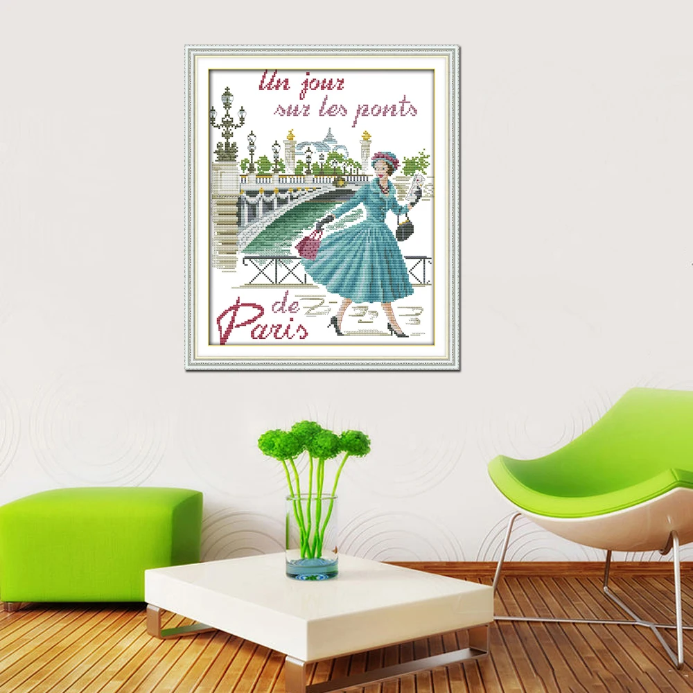 Стильная фигурка Joy Sunday синяя юбка для девушек схема перестрочки крестиком