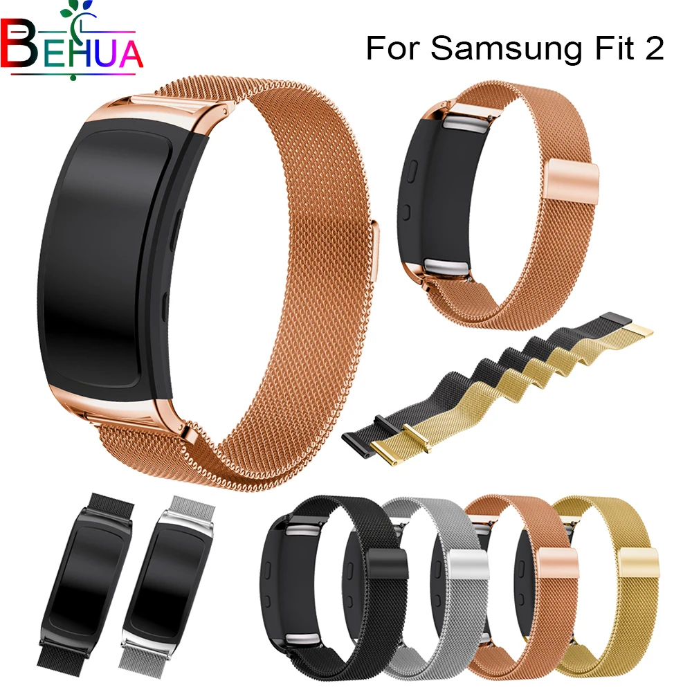 Браслет из нержавеющей стали магнитный ремешок для Samsung Gear Fit 2 Fit2 Pro SM R360 замена