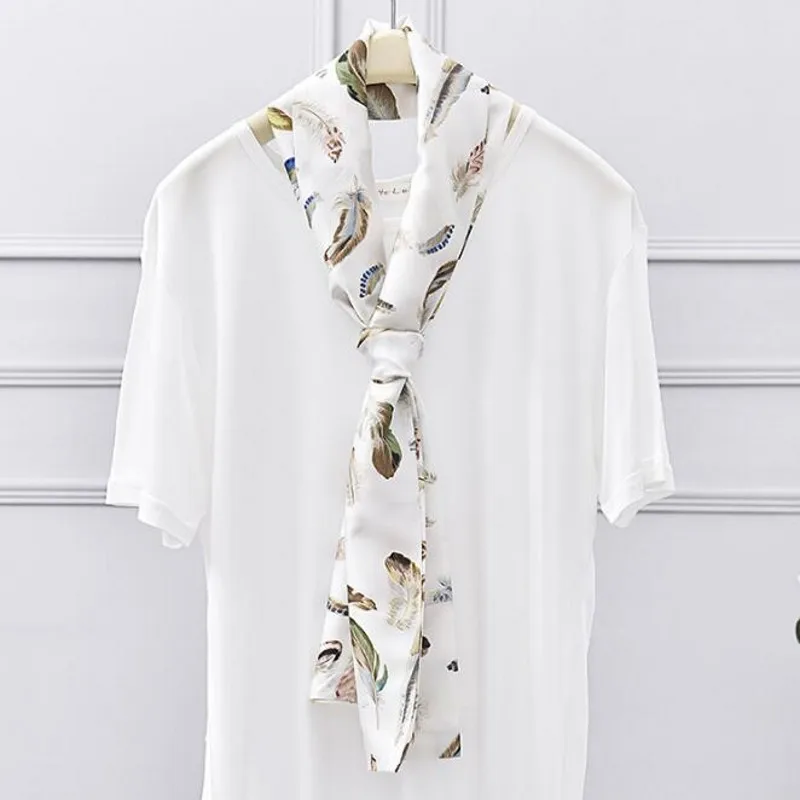 Мода 2017 г. Для женщин шелк с небольшой Профессиональный Шарфы для воротник