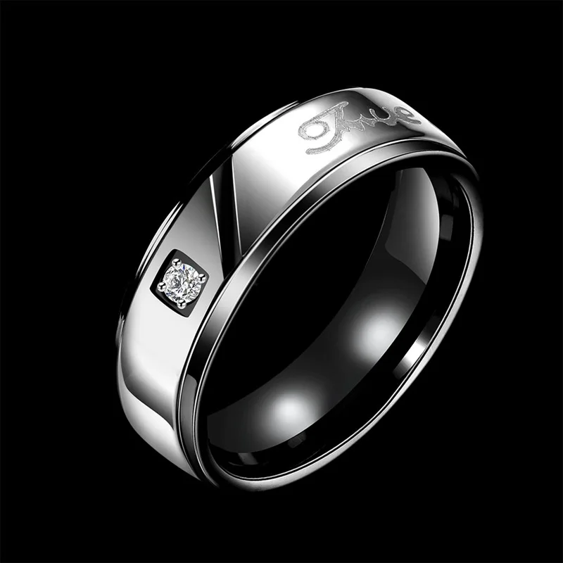 Engagement Rings With CZ Black Band SYLTGR100-A | Украшения и аксессуары