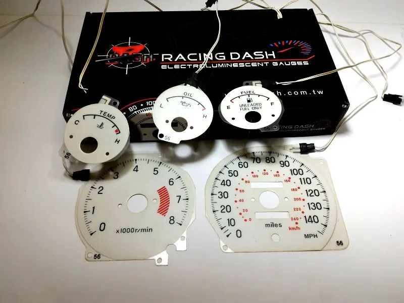 DASH EL свечение датчик для Eclipse Non-Turbo 1990~ 1994(140 MPH) Полное свечение синий зеленый обмен