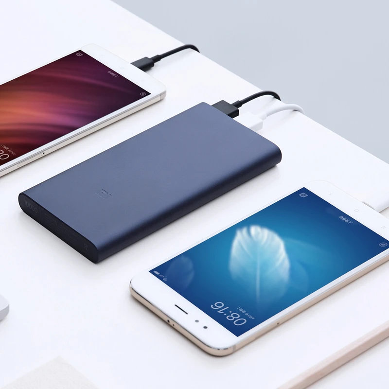 Оригинал 10000 мАч Xiao mi power Bank 2 Внешний аккумулятор для быстрой зарядки Dual-USB