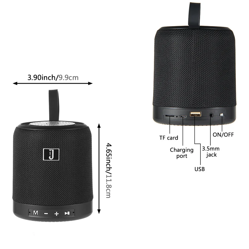J1 Беспроводной Bluetooth Динамик с микрофоном Поддержка FM радио карты памяти AUX-в