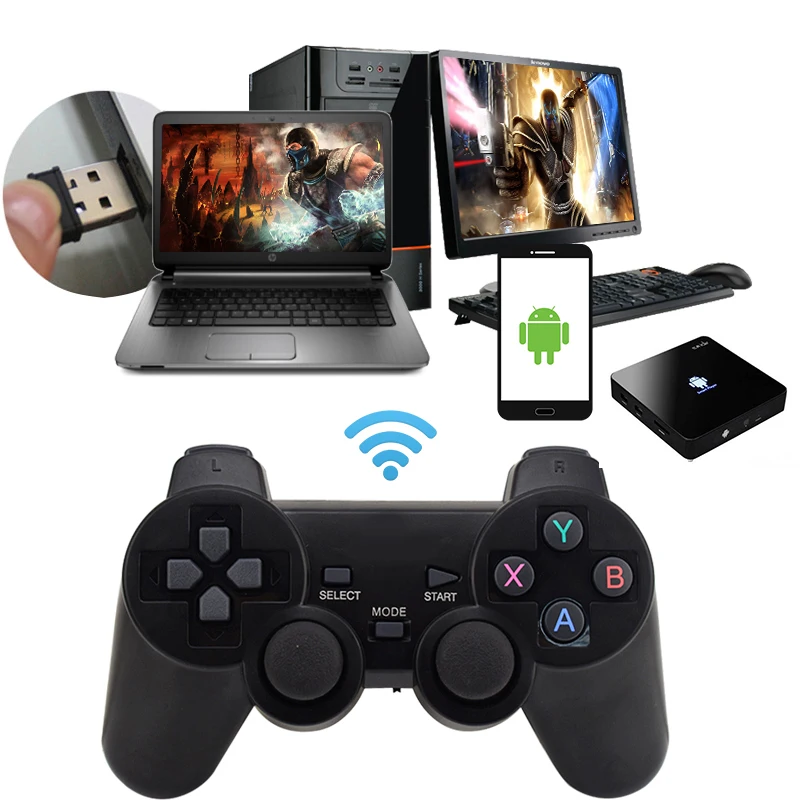Беспроводной геймпад для ПК PS3 Android телефона ТВ приставки джойстик 2 4G джойпад