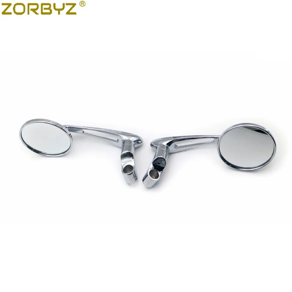 ZORBYZ мотоцикл черный/хром l-бар круглые боковые зеркала заднего вида для Honda GN125 кафе гонщик на заказ