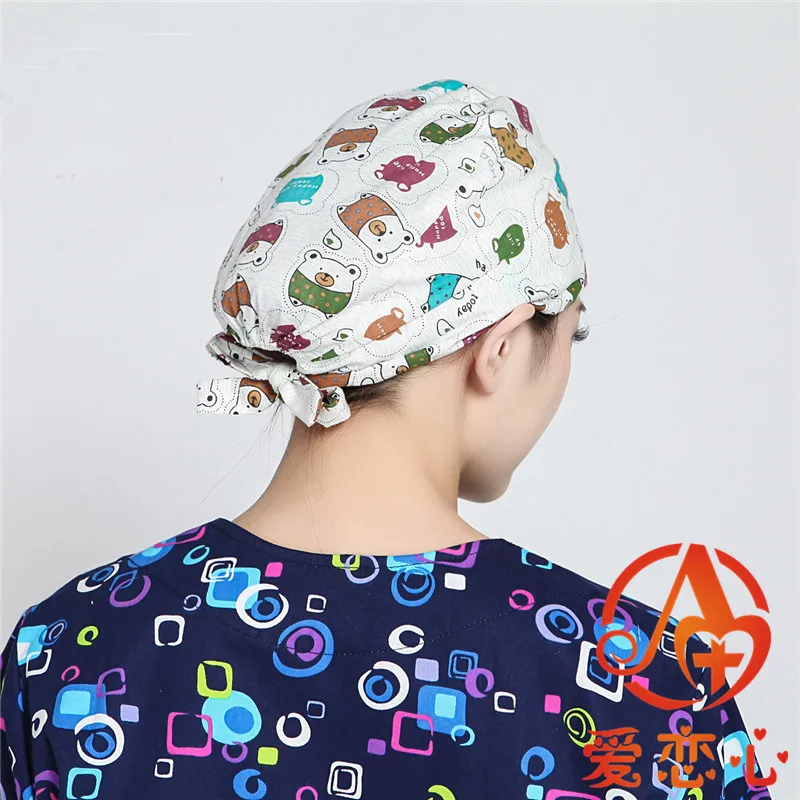 ALX Operating room hat oral hospital cosmetic doctors and Sage work цветная Кепка для химиотерапии|Мужская Skullies