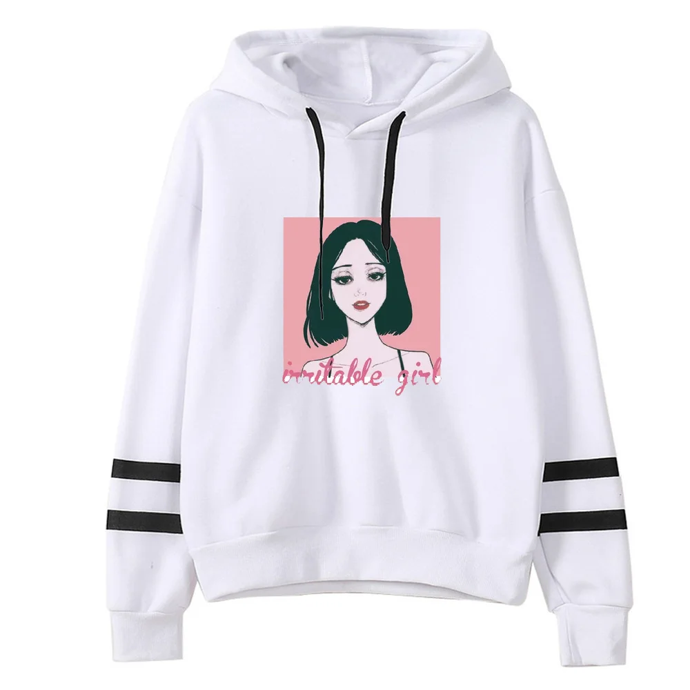 2018 Весна Topjini женские с длинным рукавом капюшоном Harajuku Забавные топы толстовки в