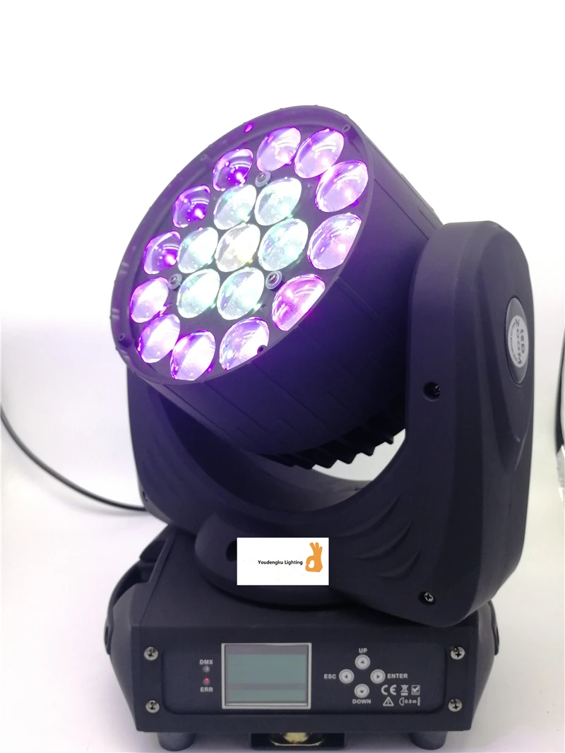 Новейший зум-фокус 19x15 Вт Mac Aura wash led moving head rgbw 4в1 кольцевой круг Zoom light | Лампы и