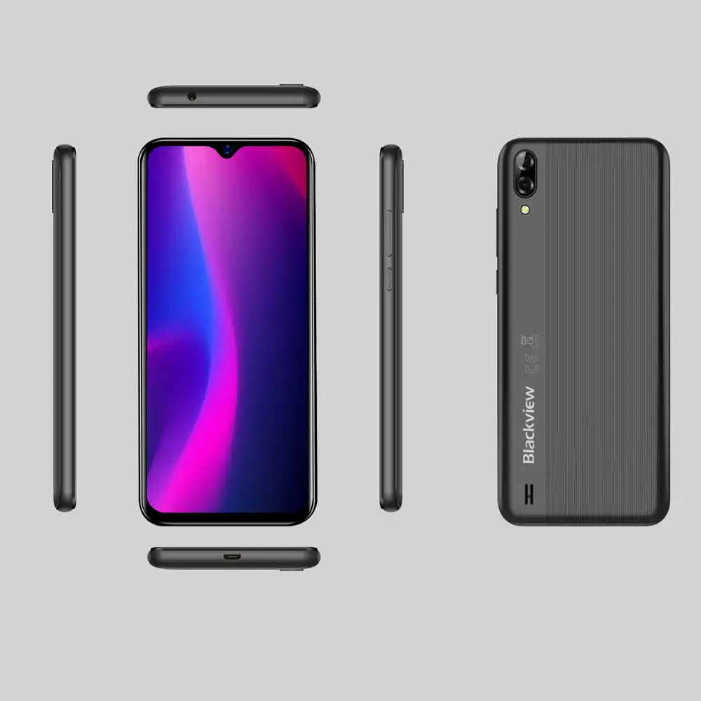 Blackview A60 смартфон 4080 мАч 1 Гб+ 16 Гб четырехъядерный Android 8,1 6,1 дюймов 19,2: 9 экран 13,0 МП Двойная камера заднего вида 3G мобильный телефон