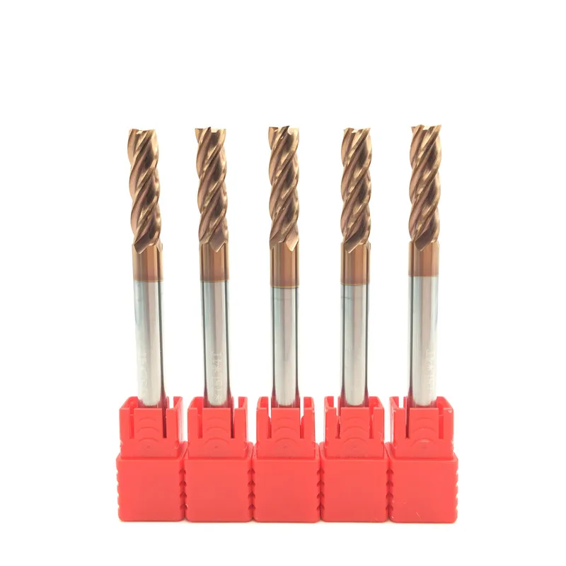 

5 шт. HRC60 6 мм твердосплавные торцевые фрезы, торцевая фреза D6X15XD6X75L, 4 канавки, стандартная длина, боковые фрезы, прорезные профилирующие торце...