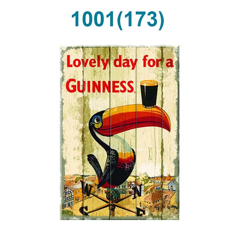 Красный 1 шт. Guinness налет винтажные металлические жестяные знаки Бар паба декоративные тарелки водка настенные художественные наклейки Железный плакат реклама пива знак - Цвет: Красный