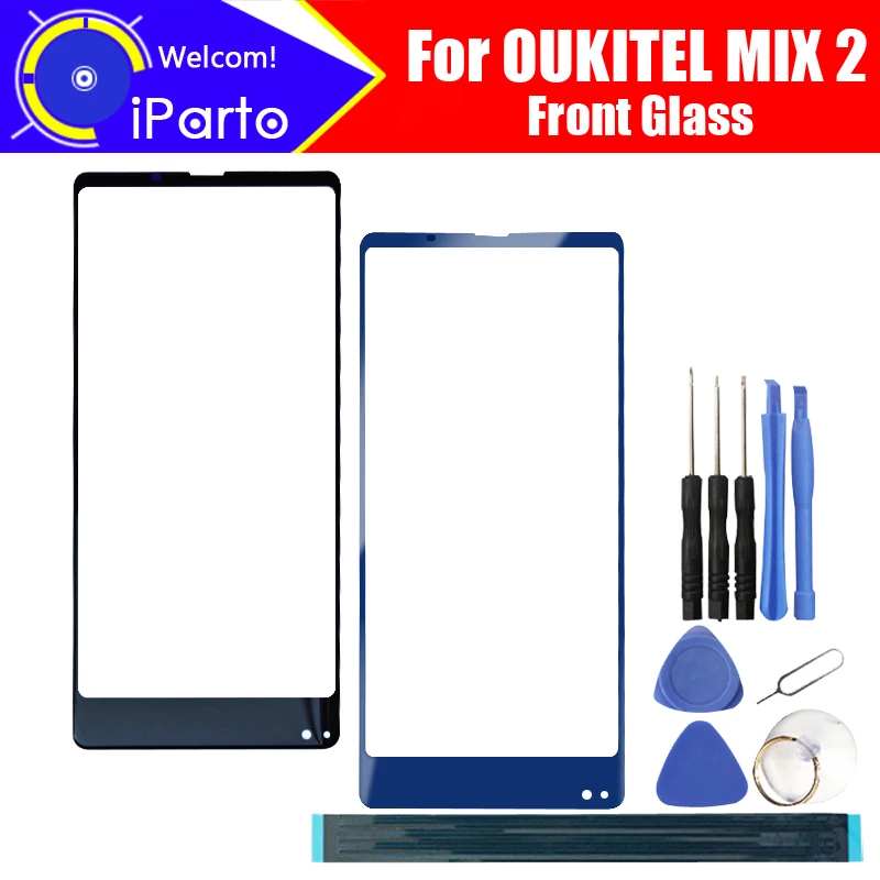 OUKITEL MIX 2 Передняя стеклянная линза для экрана Оригинальная передняя линза для сенсорного экрана внешняя линза для OUKITEL MIX 2+ Инструменты+ клей