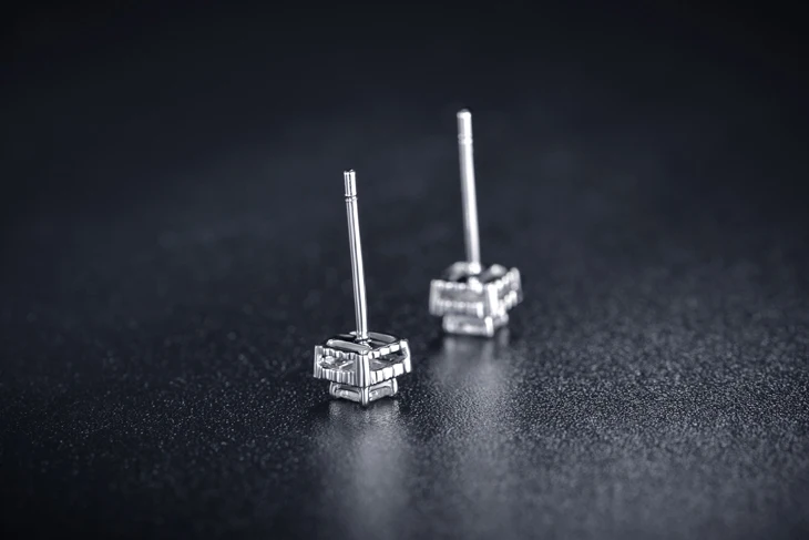 Серьги ZOCAI серьги в виде звездного неба 18 К белое золото 0 44 карат