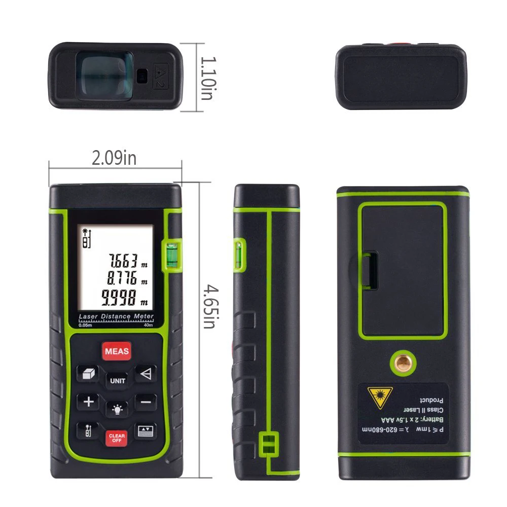 40 м лазерный дальномер Большая скидка 131ft цифровая лазерная дальномерная лента