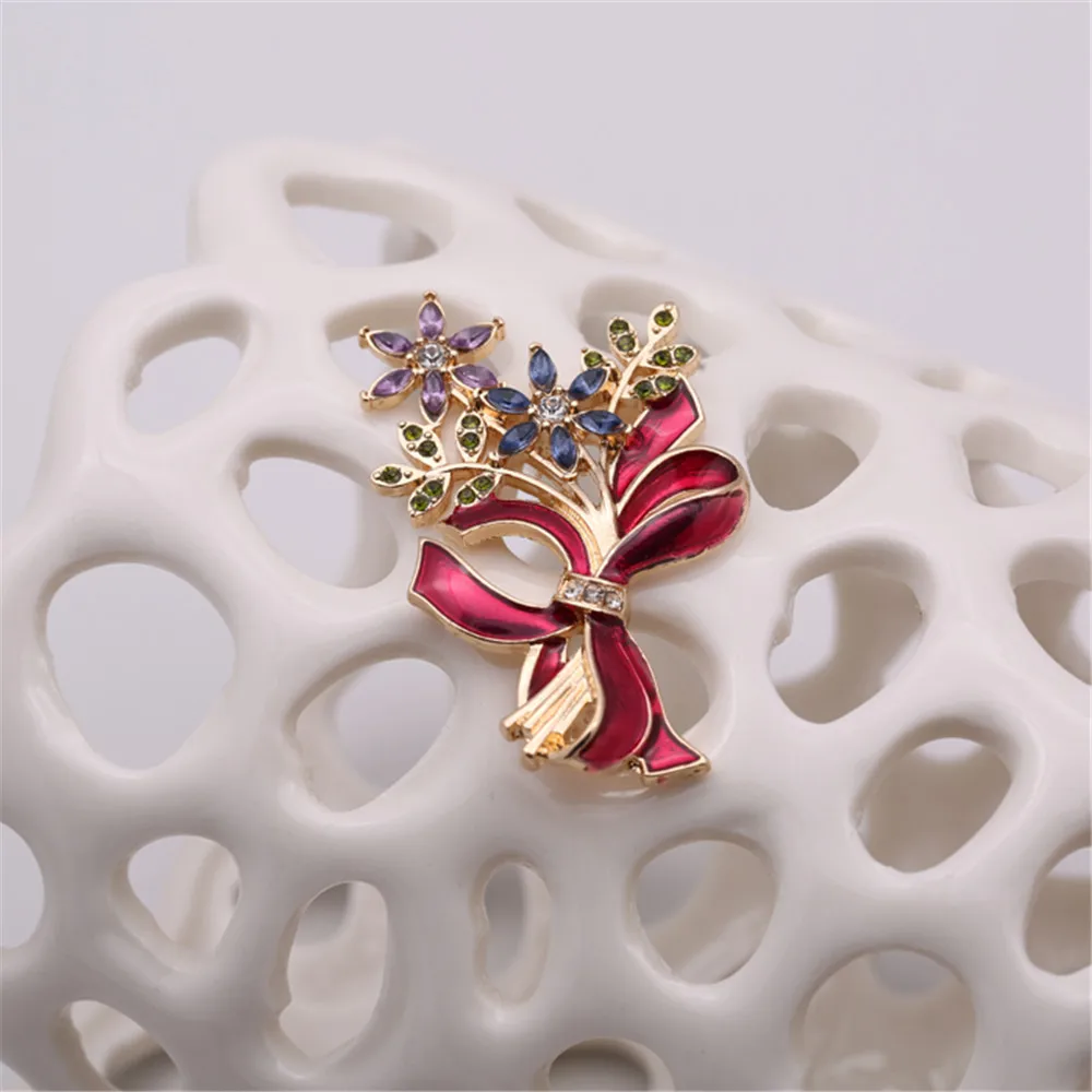 Бесплатная доставка модные новые цветы Бант капли эмалированной глазури нежные