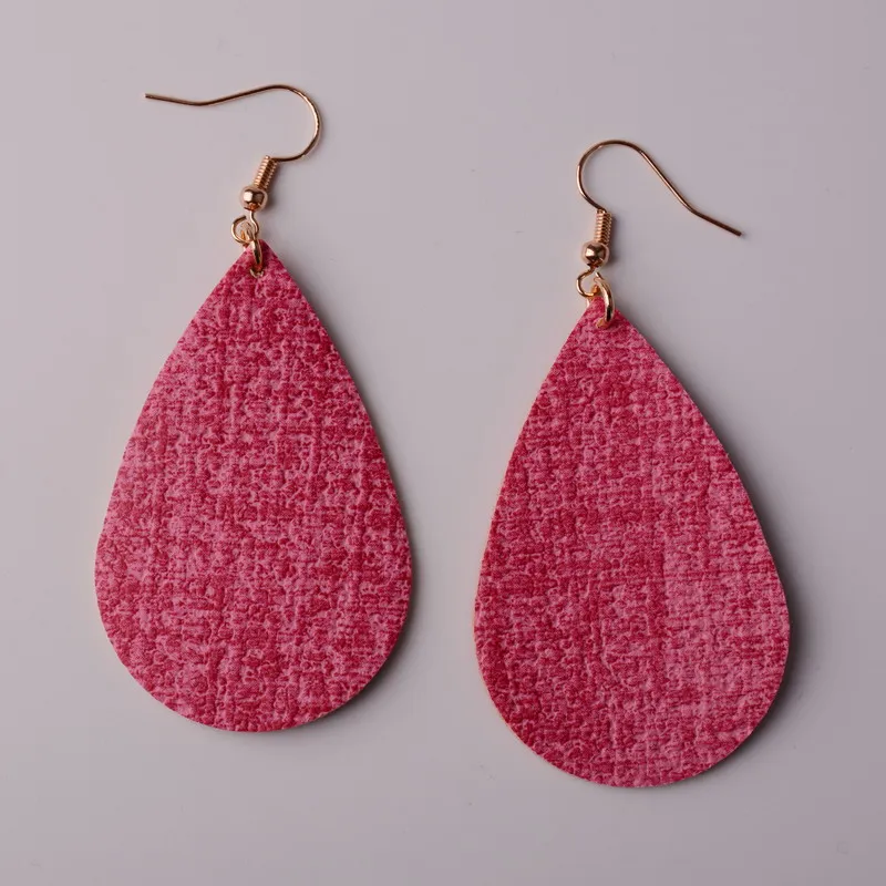 Женские длинные в форме слезы серьги из искусственной кожи с леопардовым принтом