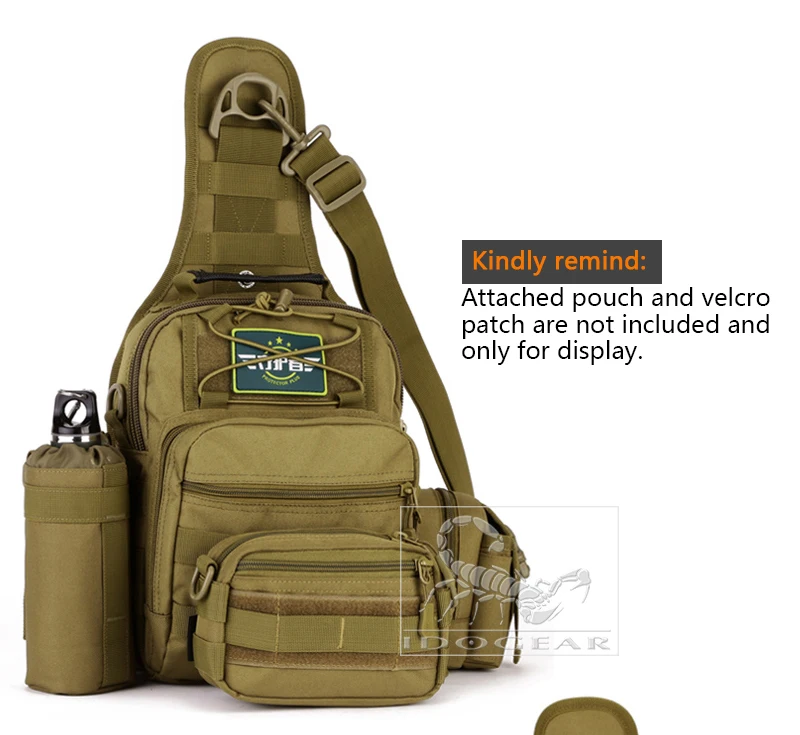 IDOGEAR Тактический Слинг сумки пакет небольшой EDC Molle открытый Ровер слинг рюкзак Водонепроницаемый грудь рюкзаки четыре способа Сумка BG3505