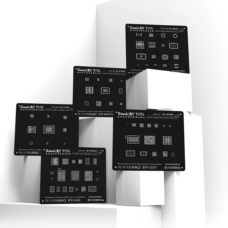 Черная сталь BGA трафарет для iPhone 8 7 6S 6 5S связь Baseband посадки олова шаблон реболлинга пластины пайки