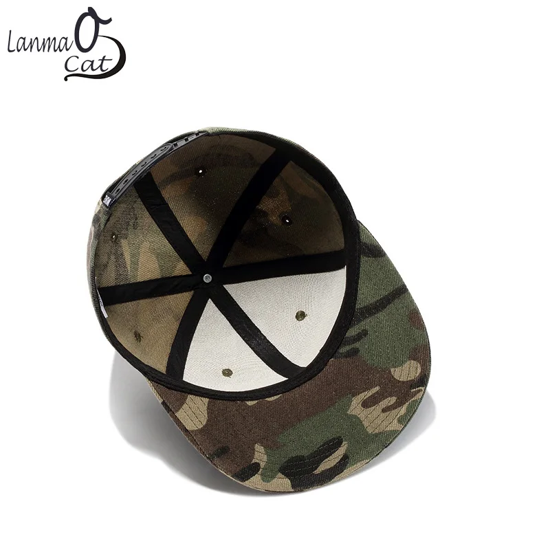 Lanmaocat Маскировочная шапка Snapback кепки в стиле хип-хоп для взрослых мужчин и женщин унисекс дети пользовательские логотип печатные или вышивка модные шапки