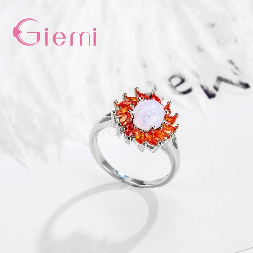 Женское кольцо из серебра 925 пробы с разноцветными кристаллами|Кольца| |