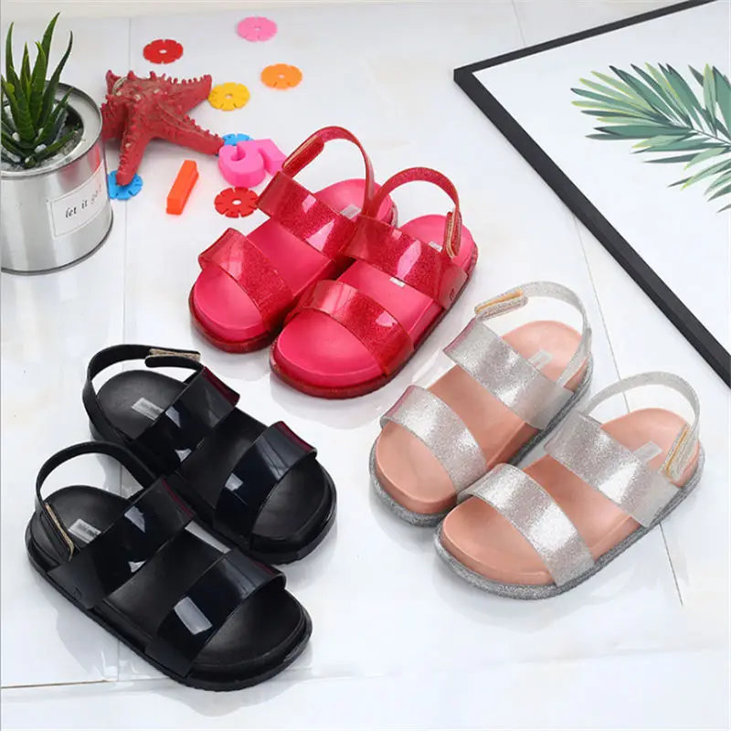 Mini Melissa/Новинка 2019 года летняя прозрачная обувь для девочек и мальчиков