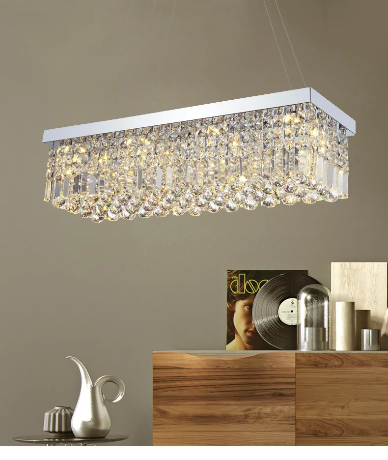 Современные светодиодный Кристалл Блеск Люстра свет лампы для Гостиная Cristal lustre